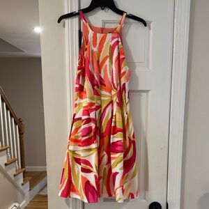 Vince Camuto Scuba Pleated Fit and Flare Dress